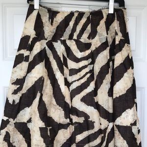 NWOT Banana Republic Animal Print Circle Skirt 0